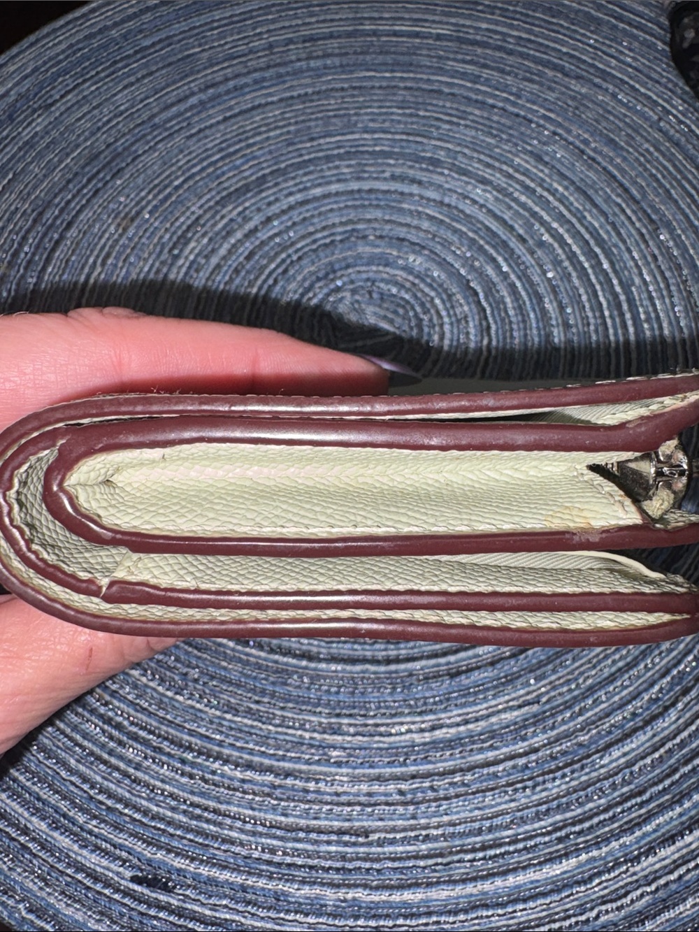 COACH Pebbled Leather Wallet in Mint Green - Picture 8 of 9